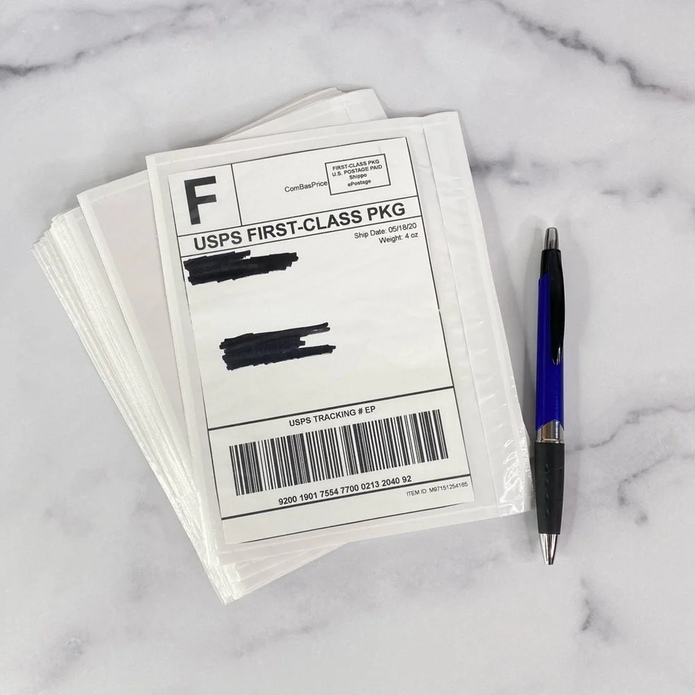 50 (7.5 X 5.5) Postage Invoice , Package Slip, Label Cover Pocket PRICE IS FIRM - Picture 8 of 10